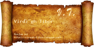 Virágh Tibor névjegykártya
