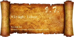 Virágh Tibor névjegykártya